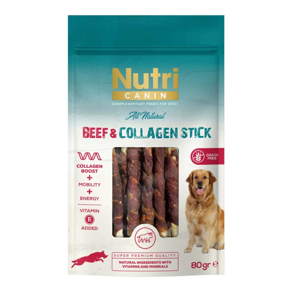 Nutri Canin Sığırlı ve Kolajenli Çubuk Köpek Ödül Maması 80gr