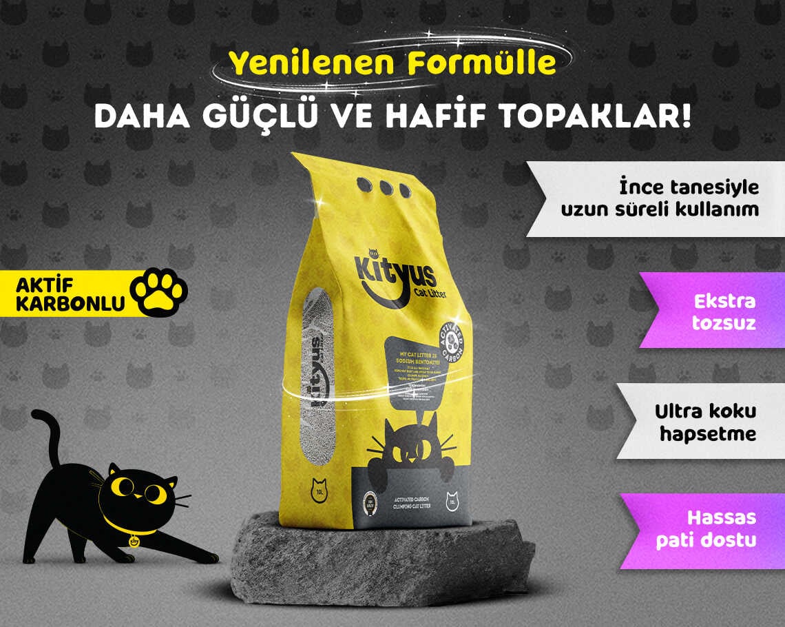 Extra Topaklanan, İnce Taneli, Tozsuz, Aktif Karbonlu Bentonit Kedi Kumu 10kg