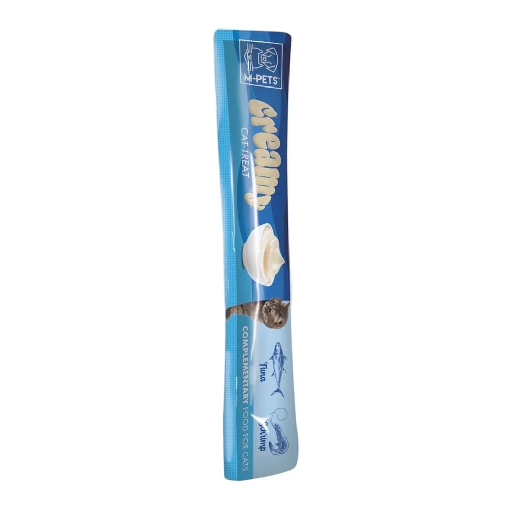 M-PETS CREAMY TON BALIKLI KARİDESLİ KEDİ ÖDÜLÜ 4X15GR X 10