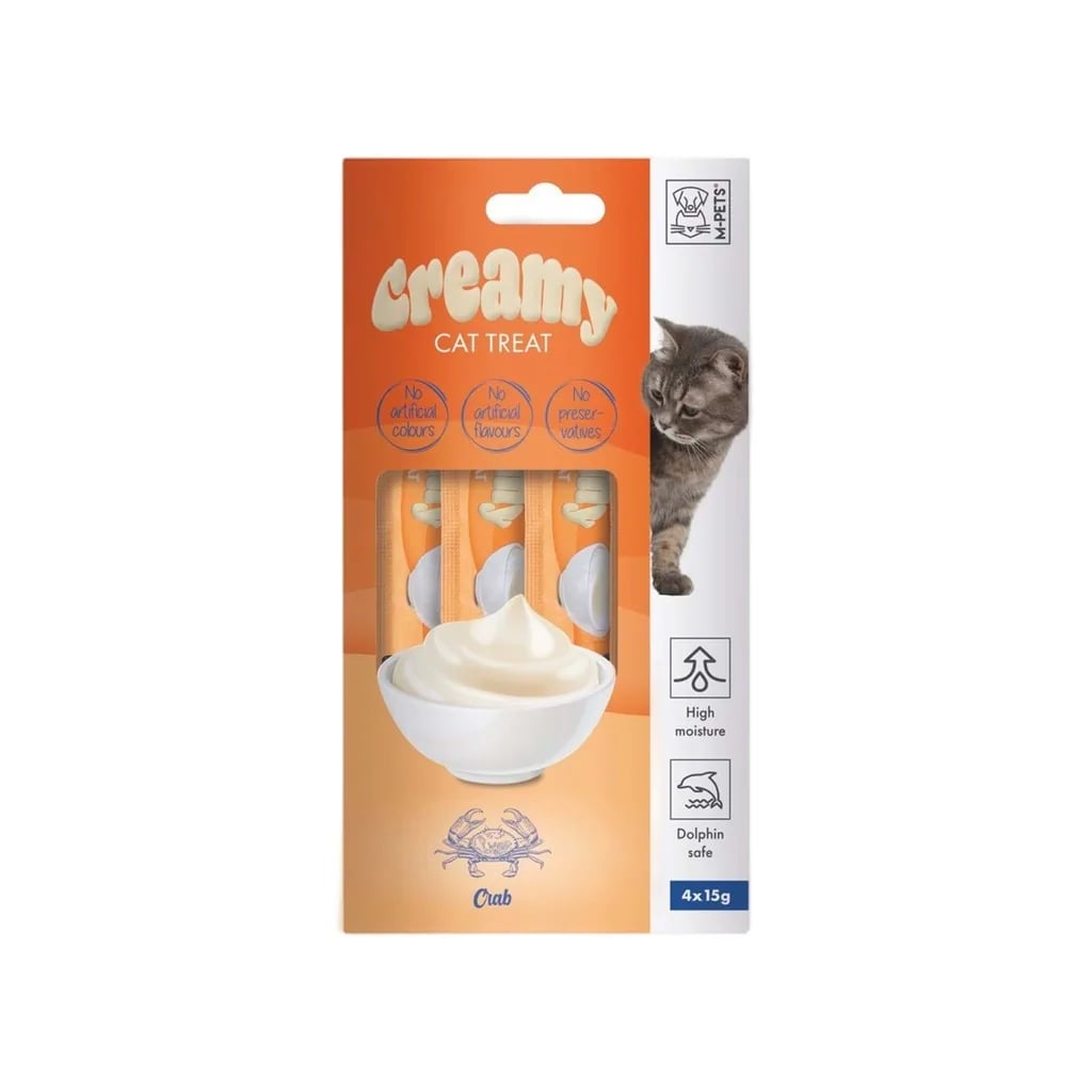 M-PETS CREAMY YENGEÇLİ KEDİ ÖDÜLÜ 4X15GR X 10