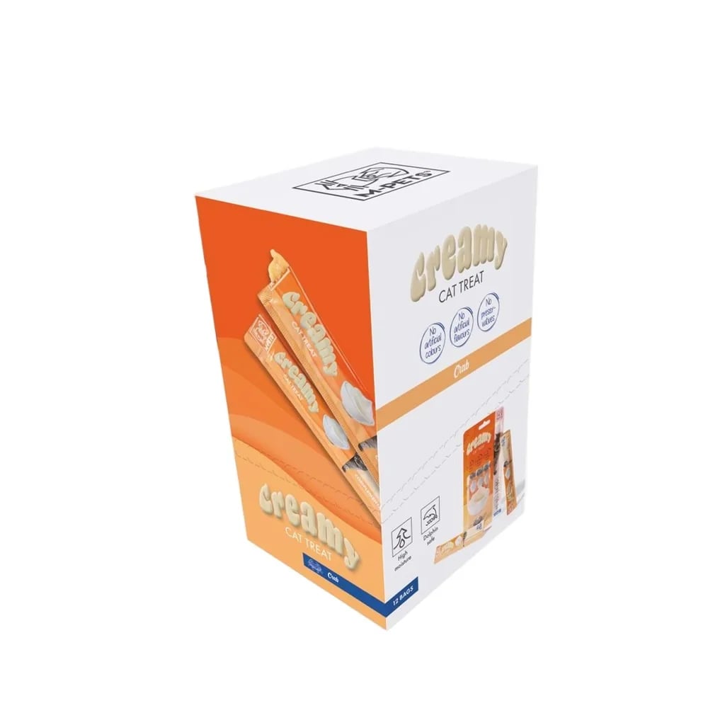 M-PETS CREAMY YENGEÇLİ KEDİ ÖDÜLÜ 4X15GR X 10