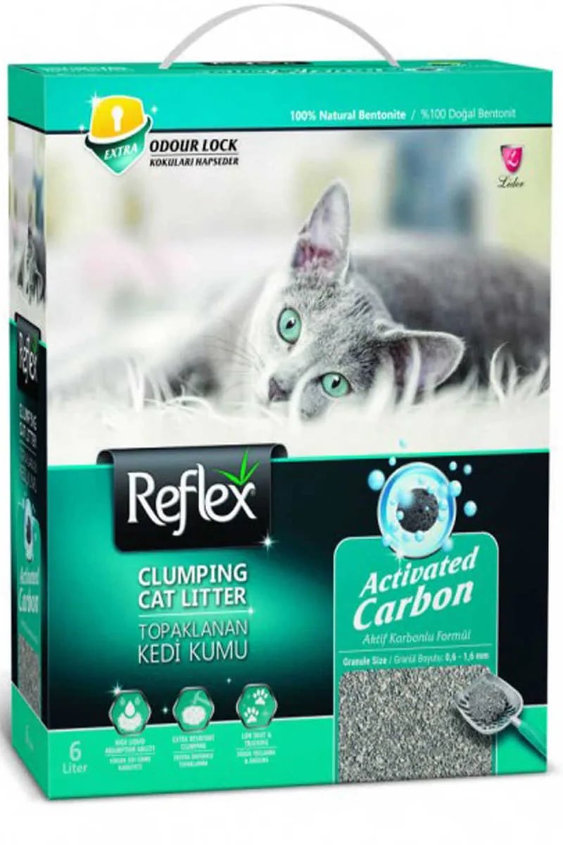 Reflex Box Active Carbon Gri Kedi Kumu 6lt