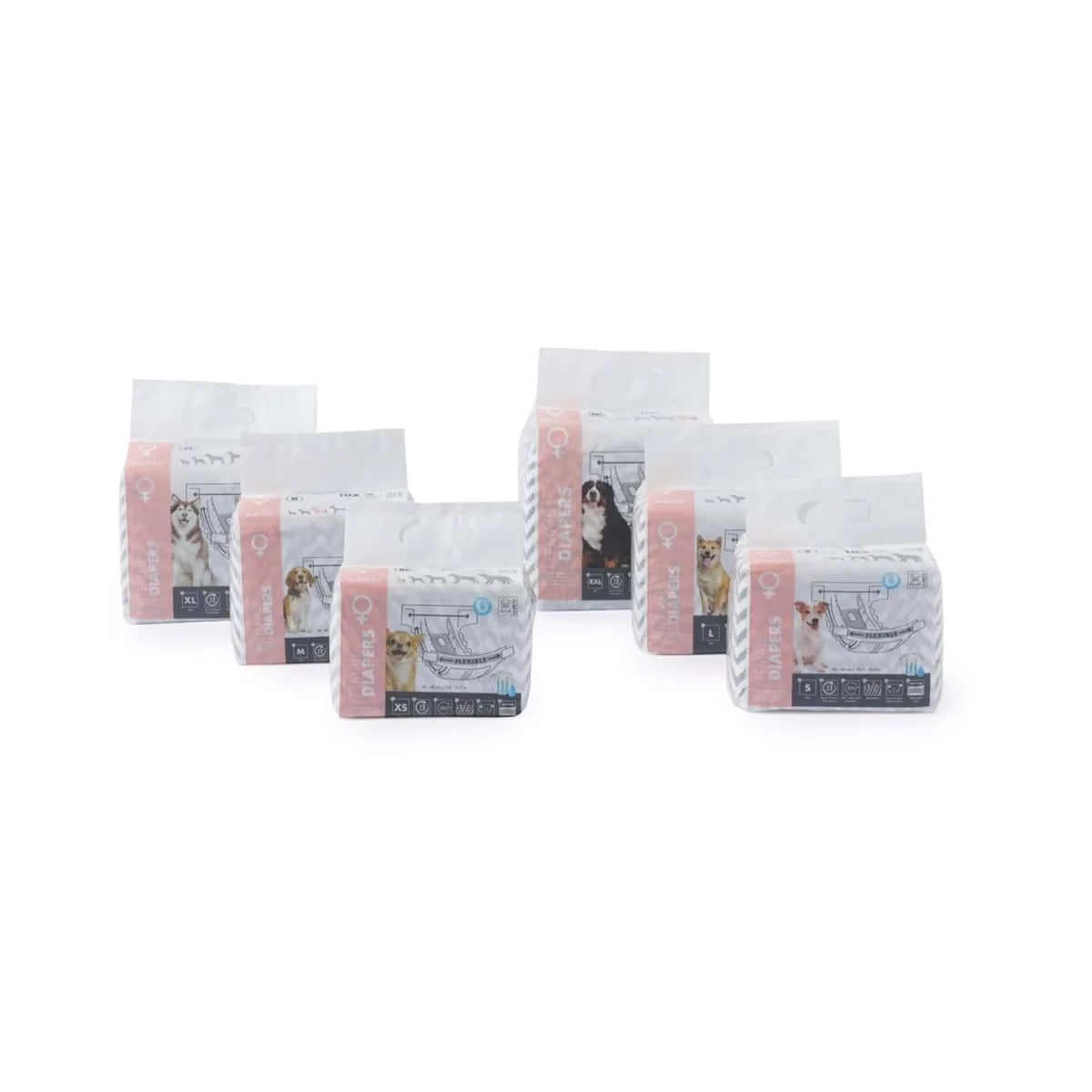 M-PETS DIAPERS DİŞİ KÖPEKLER İÇİN KÜLOT (L) 10LU