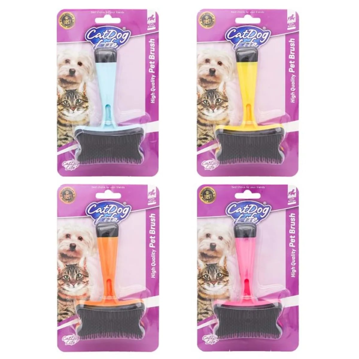 CAT/DOGLİFE PLASTİK UÇLU BASMALI TARAK