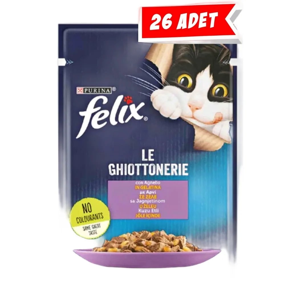 Felix Kuzu Etli Yetişkin Kedi Konservesi 26x85gr 26lı
