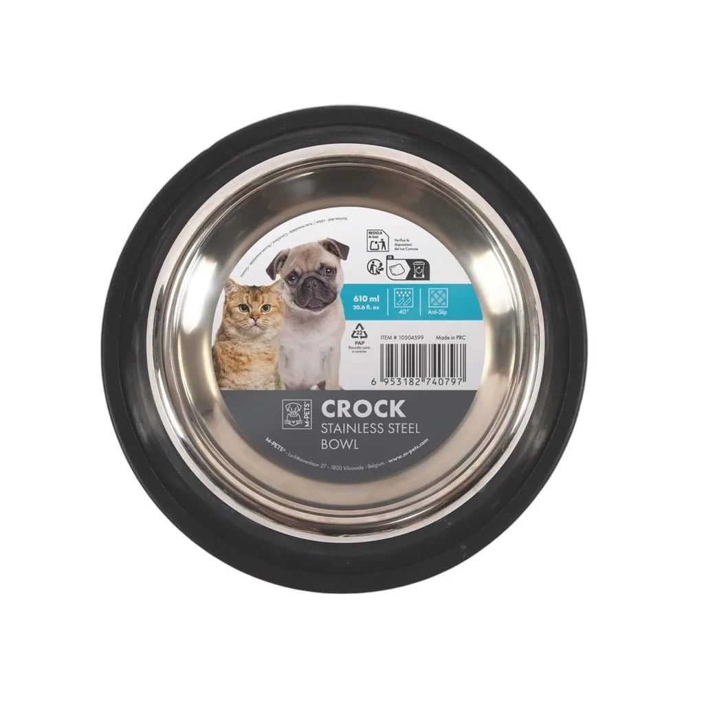 M-PETS CROCK PASLANMAZ ÇELİK MAMA KABI (M)