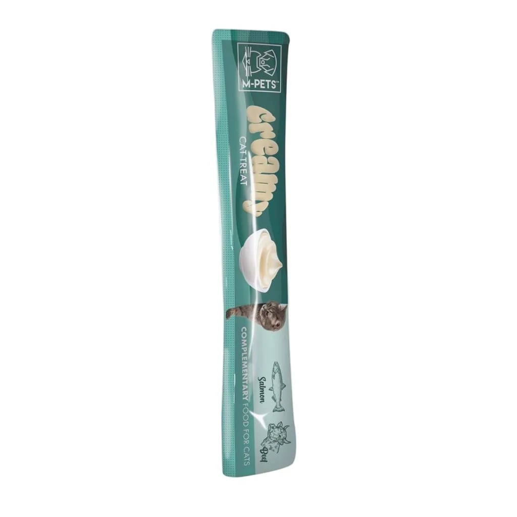 M-PETS CREAMY SOMON BALIKLI BİFTEKLİ KEDİ ÖDÜLÜ 4X15GR X 10