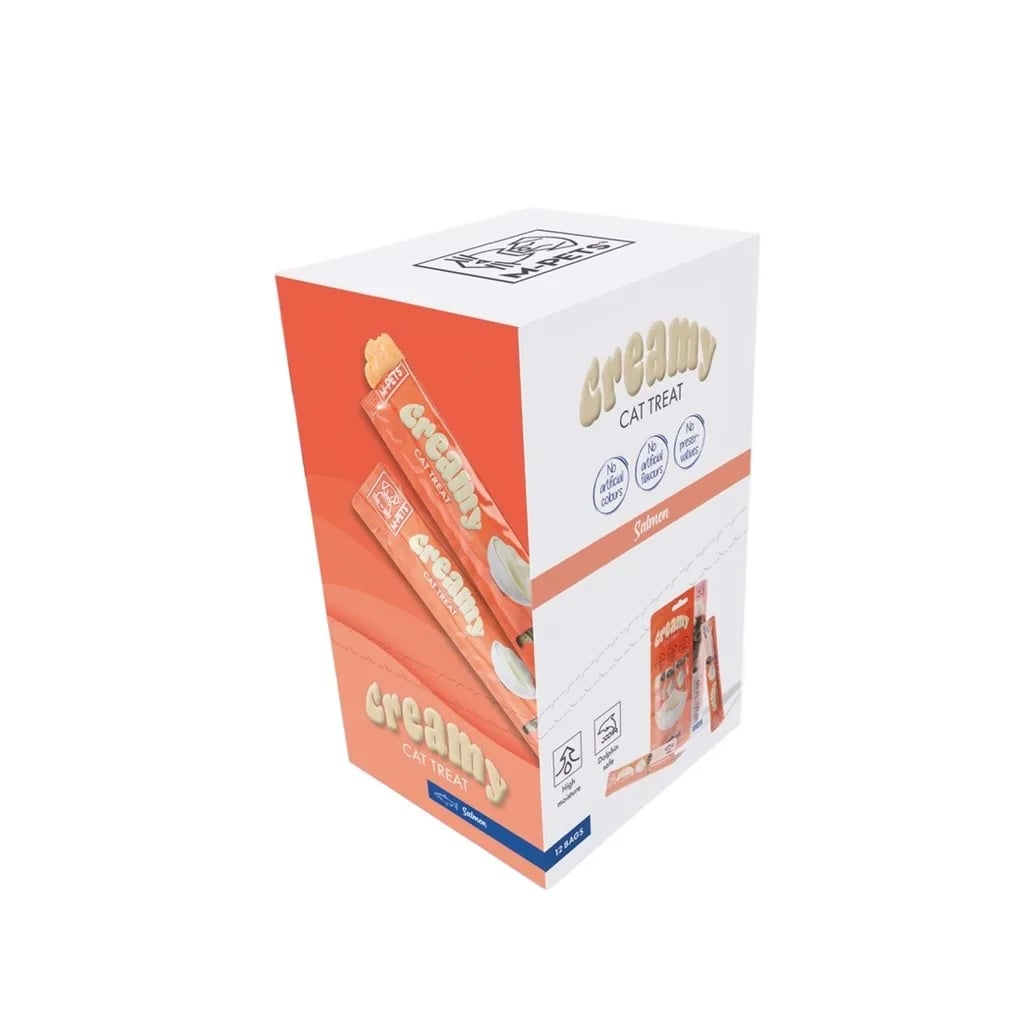 M-PETS CREAMY SOMON BALIKLI KEDİ ÖDÜLÜ 4X15GR X 10