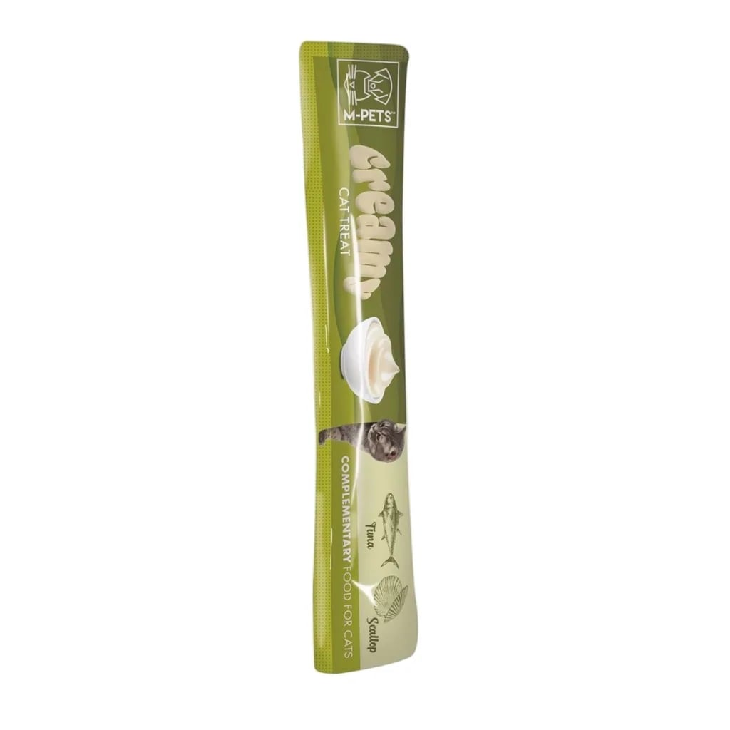 M-PETS CREAMY TON BALIKLI DENİZ TARAKLI KEDİ ÖDÜLÜ 4X15GR X 10