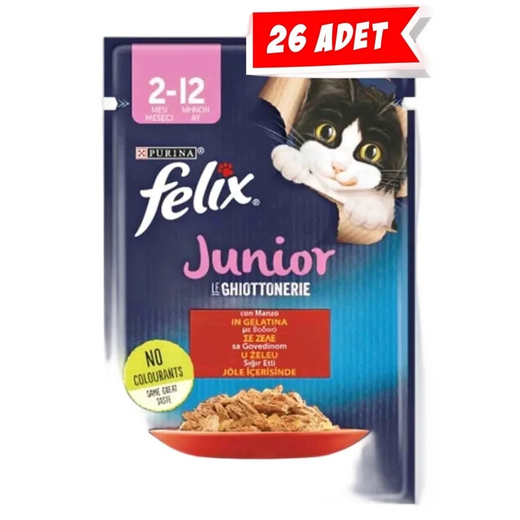 Felix Sığır Etli Yavru Kedi Konservesi 26x85gr 26lı