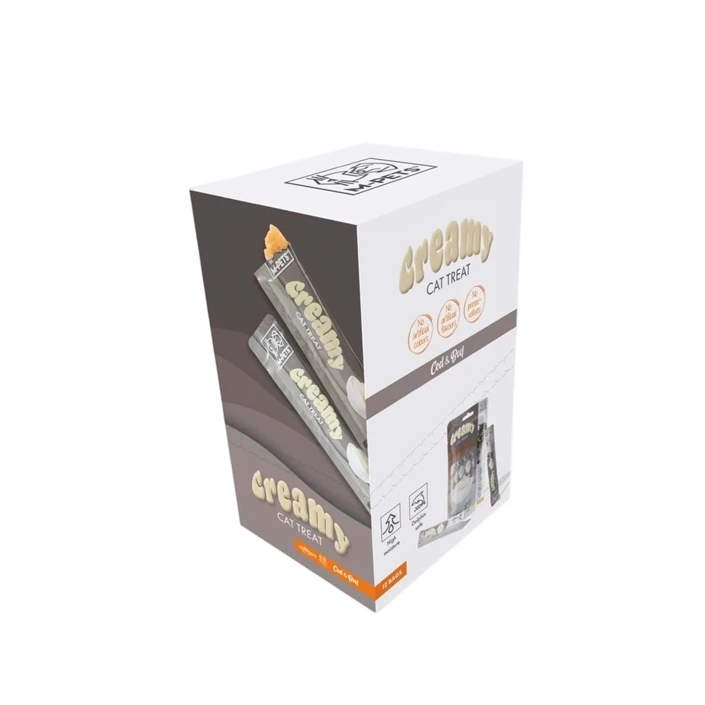 M-PETS CREAMY MORİNA BALIKLI BİFTEKLİ KEDİ ÖDÜLÜ 4X15GR X 10