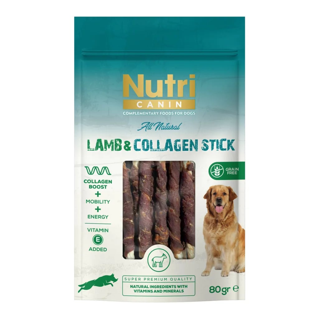Nutri Canin Kuzulu ve Kolajenli Çubuk Köpek Ödül Maması 80gr