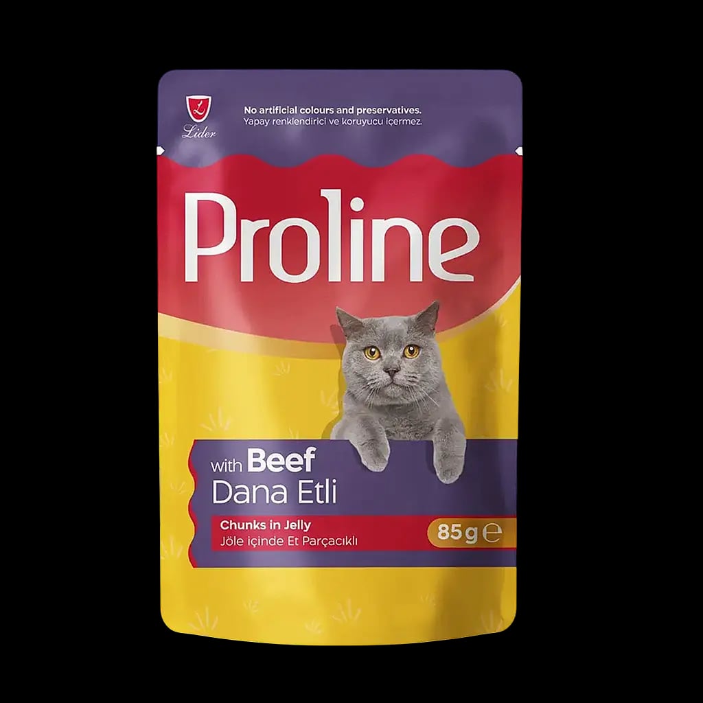 Proline Jöle İçinde Dana Etli Yetişkin Kedi Pouch 85 gr