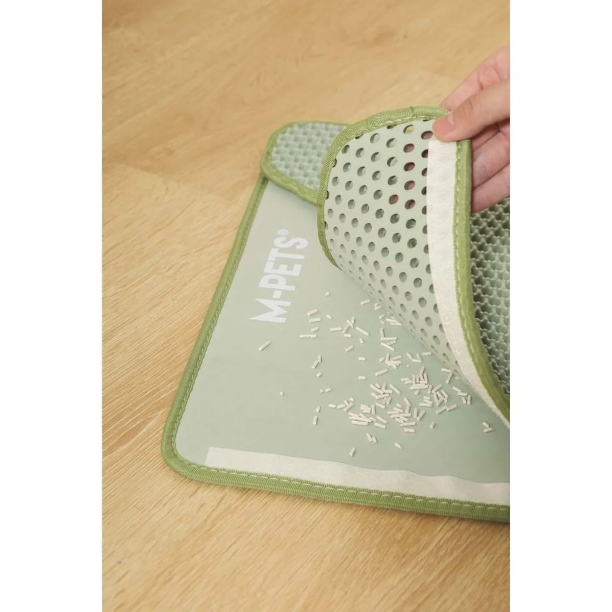M-PETS DUPLEX ELEKLİ KEDİ KUMU PASPASI YEŞİL 45X65CM