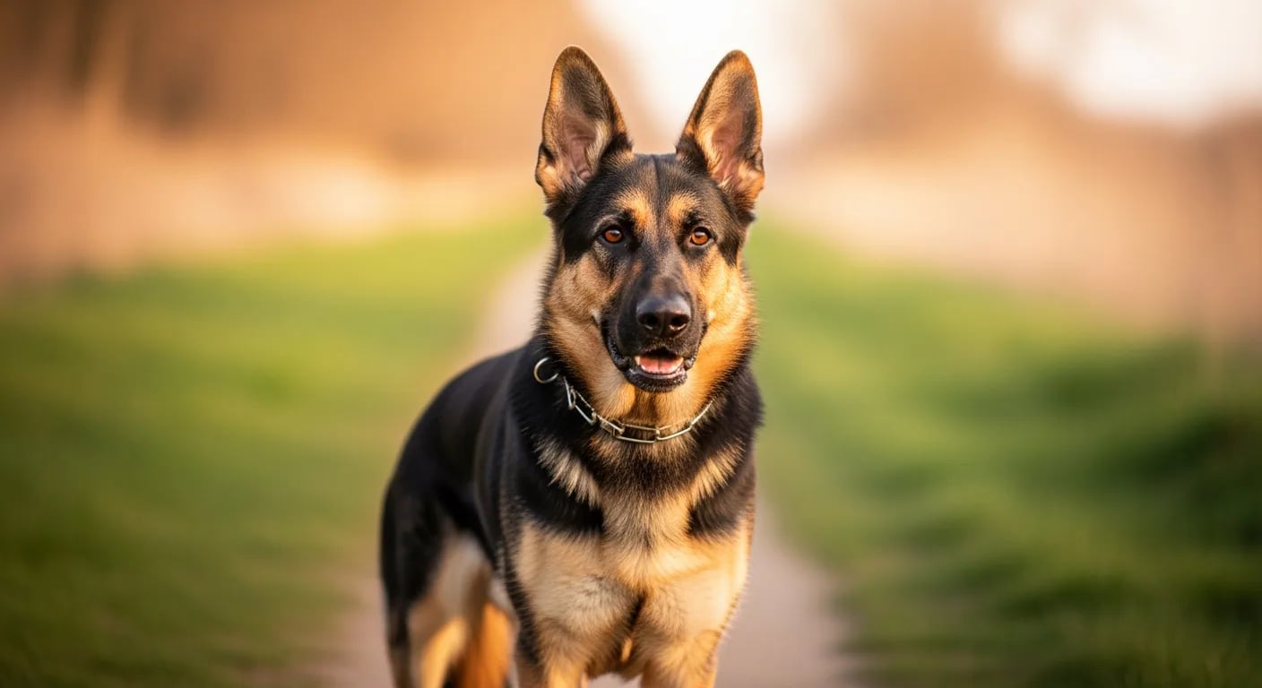 Alman Kurdu (German Shepherd) — uyanik bakisli, siyah-konyak rengi kurt köpegi