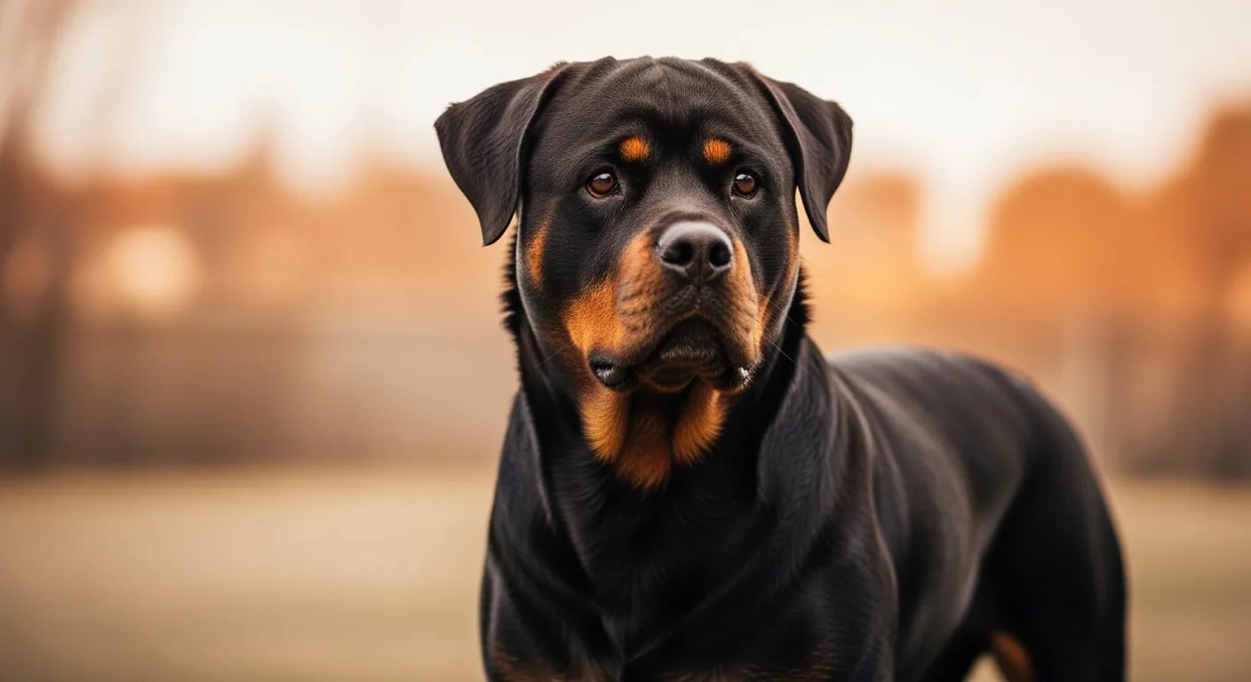 Rottweiler — siyah konyak isaretli, güçlü ve sadik koruma köpegi