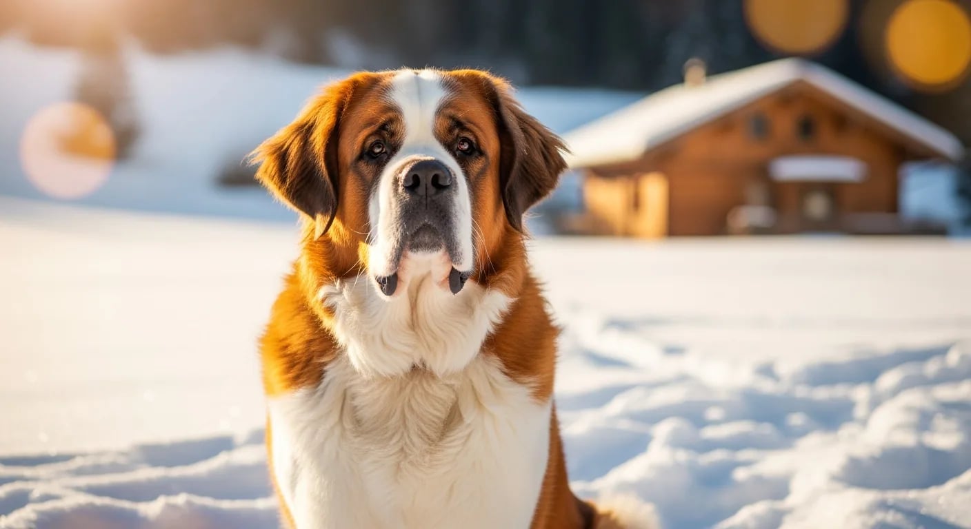 Saint Bernard — kirmizi-beyaz tüylü, kurtarma köpegi olarak ünlü dev irk