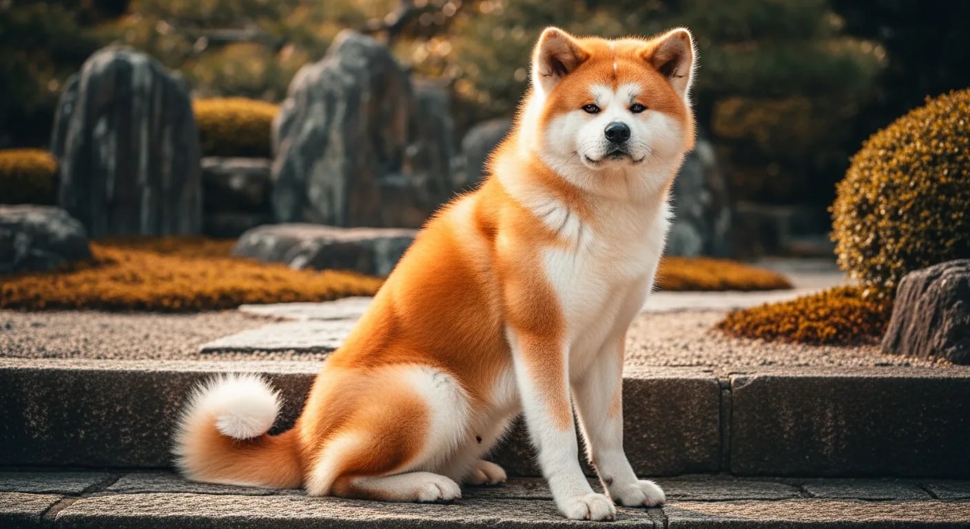 Akita — kalin tüylü, kivrik kuyruklu Japon kökenli sadik ırk